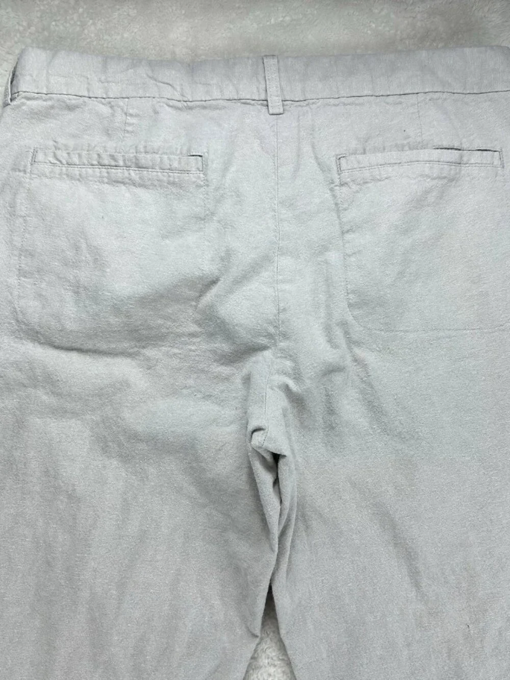 Banana Republic Linen Blend Pants Men's Tan 35x32 Straight Leg “Read”